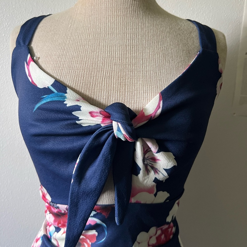 Floral Navy Romper